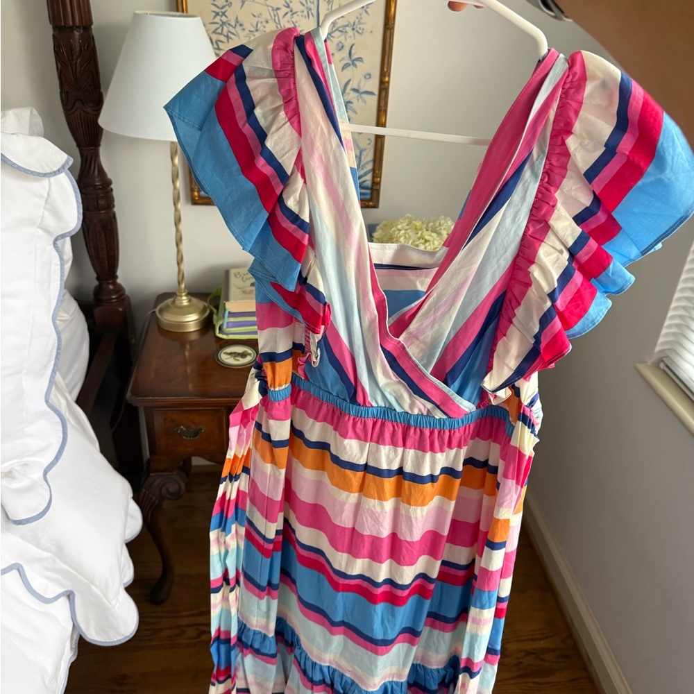 Anthropologie Multicolor Striped Maxi Dress